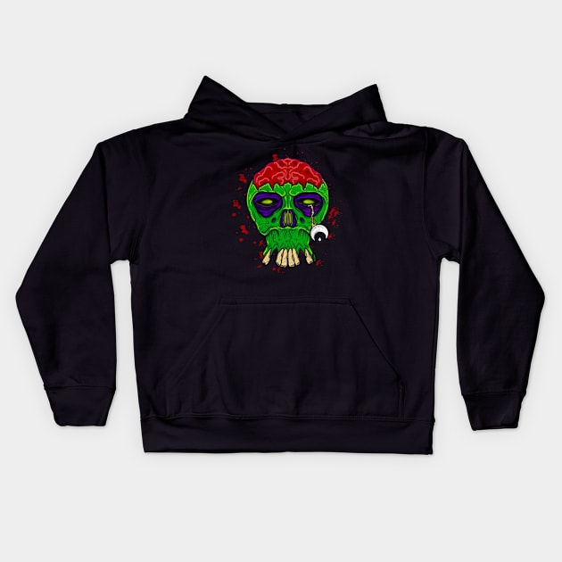 Zombie food Kids Hoodie by Chillateez 